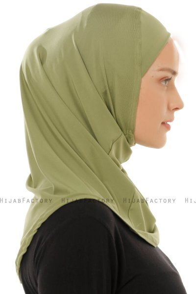 Micro Plain - Olivengrønn One-Piece Hijab