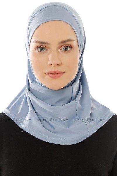 Micro Plain - Lyseblå One-Piece Hijab