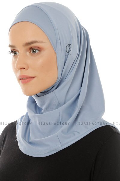 Micro Plain - Lyseblå One-Piece Hijab