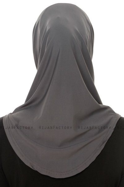 Micro Plain - Antrasitt One-Piece Hijab