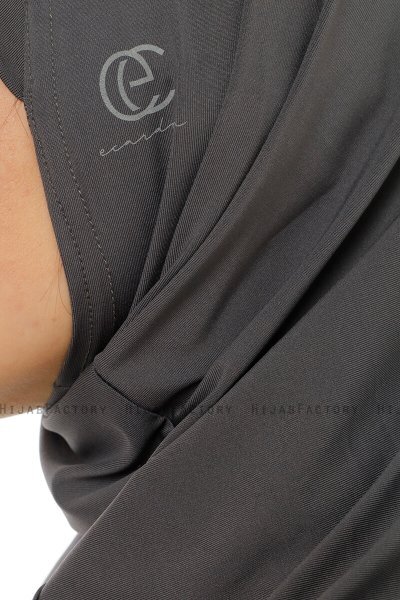 Micro Plain - Antrasitt One-Piece Hijab