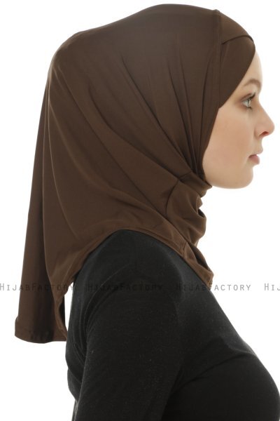 Micro Cross - Brun One-Piece Hijab
