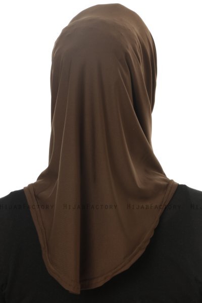 Micro Cross - Brun One-Piece Hijab