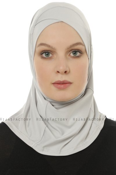Micro Cross - Lysegrå One-Piece Hijab