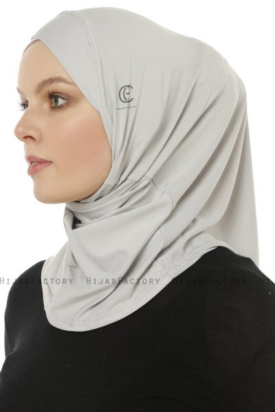 Micro Cross - Lysegrå One-Piece Hijab