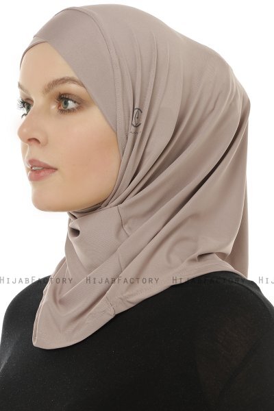 Micro Cross - Steingrå One-Piece Hijab