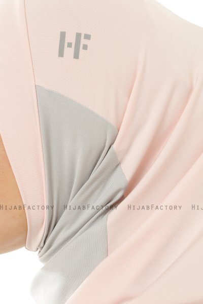Esin - Gammelrosa & Lysegrå & Creme One-Piece Hijab