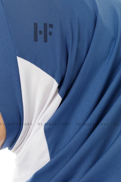 Esin - Indigo & Hvit & Marineblå One-Piece Hijab