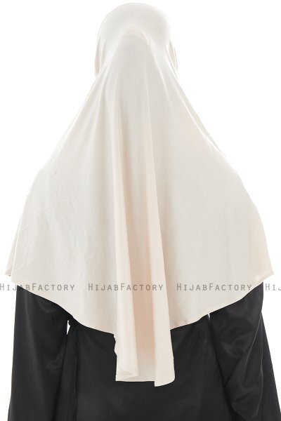 Ajda - Beige Hijab Med Glidelås