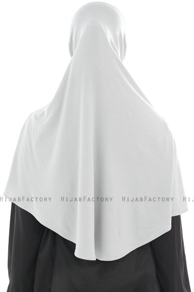 Ajda - Lysegrå Hijab Med Glidelås