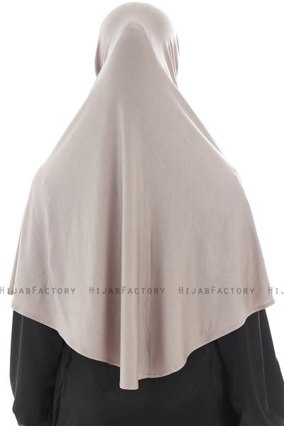 Ajda - Steingrå Hijab Med Glidelås