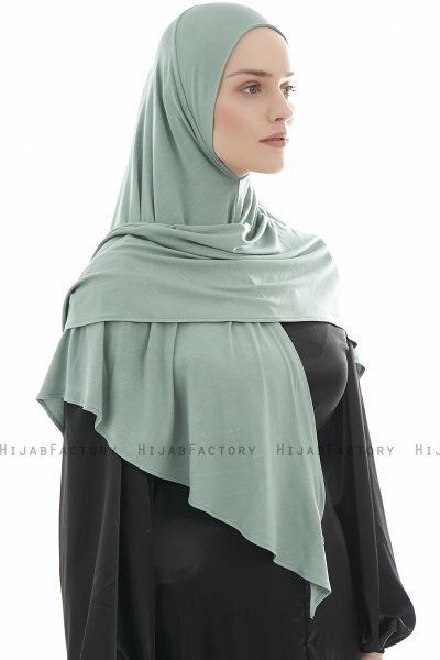 Ajda - Grønn Hijab Med Glidelås
