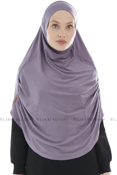 Roxelana - Mørk Lilla Lang Al Amira Hijab
