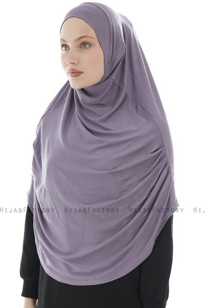 Roxelana - Mørk Lilla Lang Al Amira Hijab
