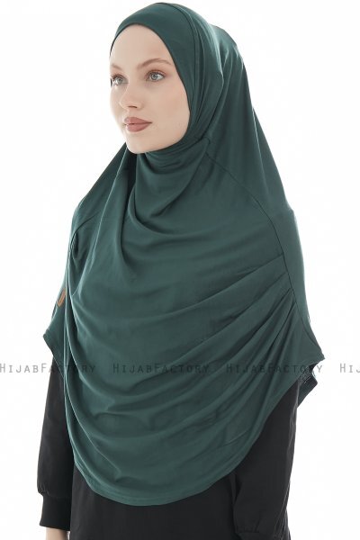 Roxelana - Mørk Grønn Lang Al Amira Hijab