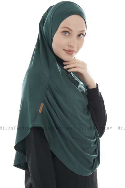 Roxelana - Mørk Grønn Lang Al Amira Hijab