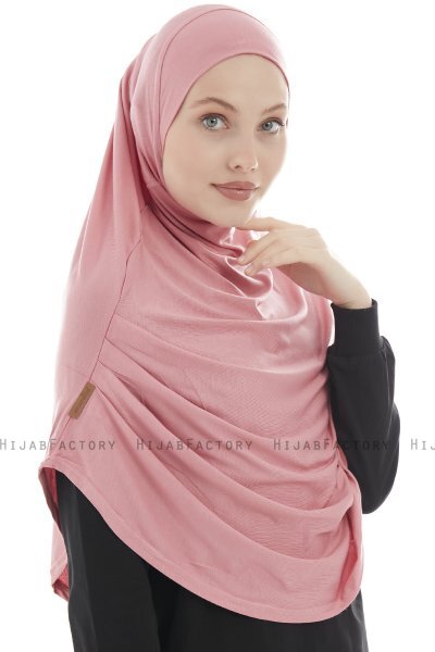 Roxelana - Mørk Rosa Lang Al Amira Hijab