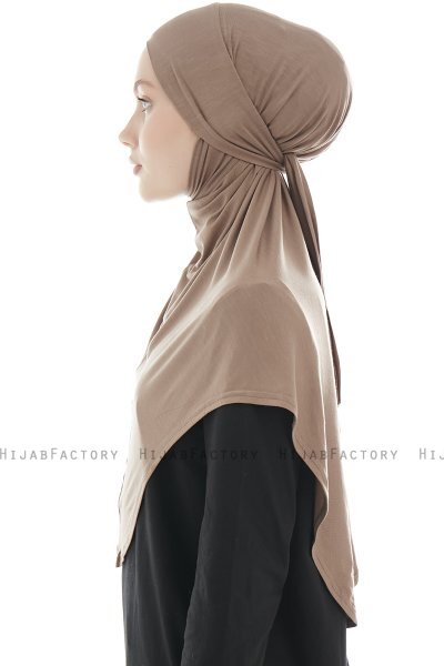 Sefa - Mørk Taupe One-Piece Al Amira Hijab