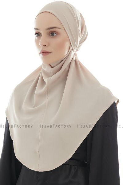 Ebrar - Lys Taupe Crepe Chiffon Al Amira Hijab