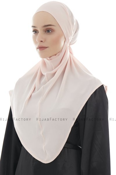 Ebrar - Gammelrosa Crepe Chiffon Al Amira Hijab