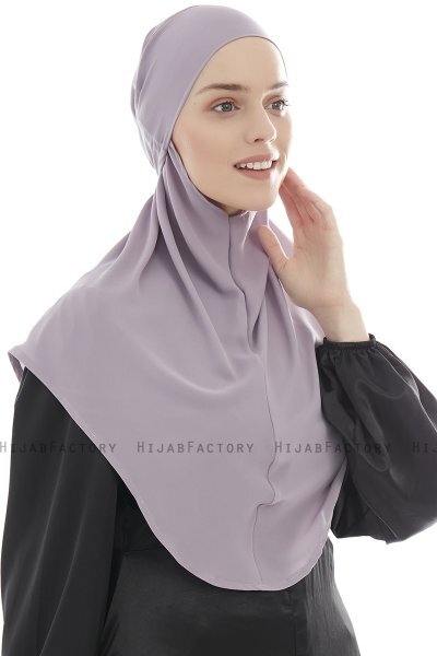Ebrar - Steingrå Crepe Chiffon Al Amira Hijab