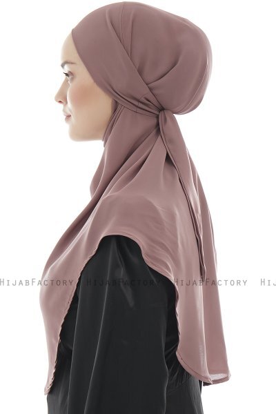 Ebrar - Plomme Crepe Chiffon Al Amira Hijab