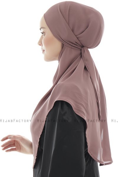Ebrar - Plomme Crepe Chiffon Al Amira Hijab