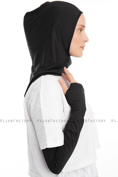 Bayda - Svart Pro Sport Hijab Set