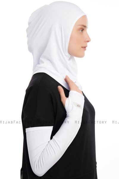 Bayda - Hvit Pro Sport Hijab Set