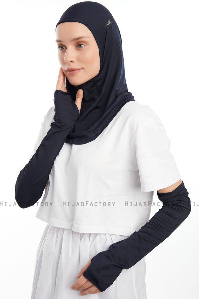 Bayda - Marineblå Pro Sport Hijab Set