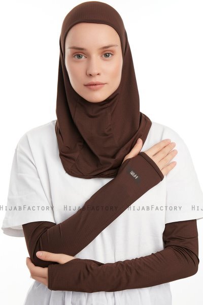 Bayda - Brun Pro Sport Hijab Set