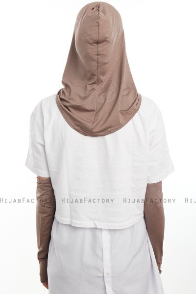 Bayda - Mørk Taupe Pro Sport Hijab Set