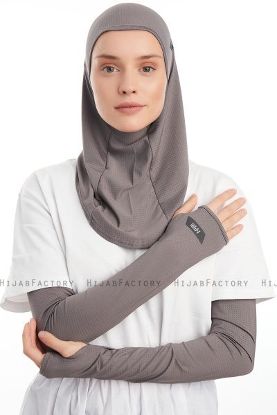 Bayda - Mørk Grå Pro Sport Hijab Set