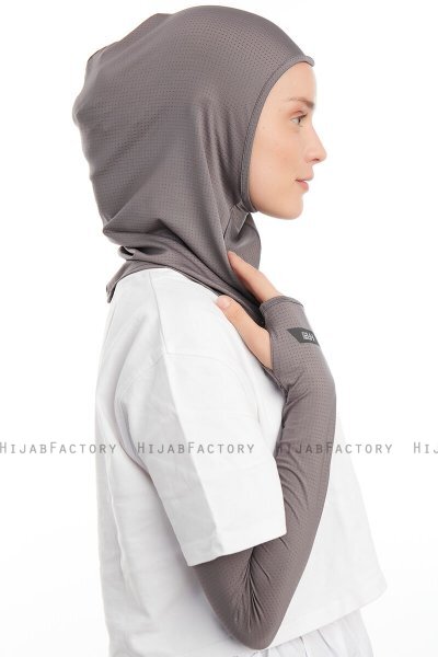 Bayda - Mørk Grå Pro Sport Hijab Set