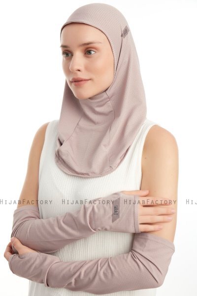 Bayda - Steingrå Pro Sport Hijab Set