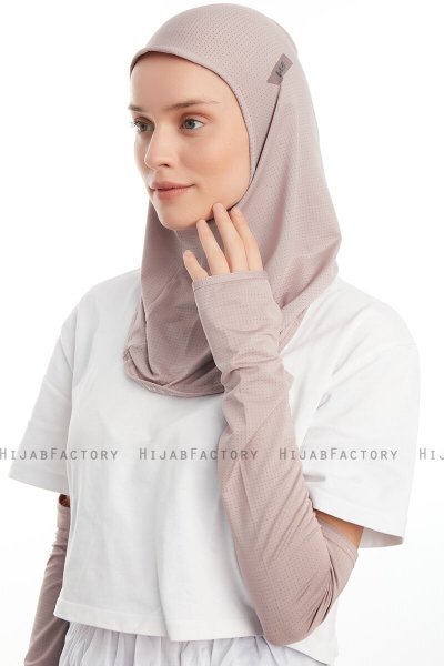 Bayda - Steingrå Pro Sport Hijab Set