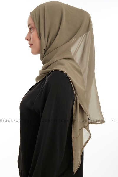 Eylem - Olivengrønn One Piece Chiffon Hijab