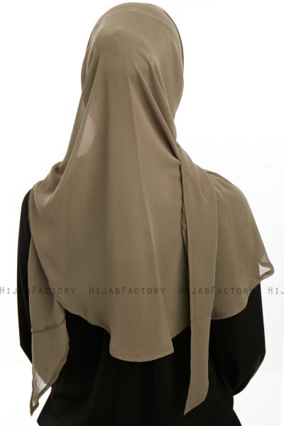 Eylem - Olivengrønn One Piece Chiffon Hijab