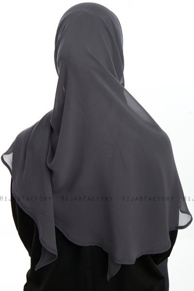 Eylem - Antrasitt One Piece Chiffon Hijab