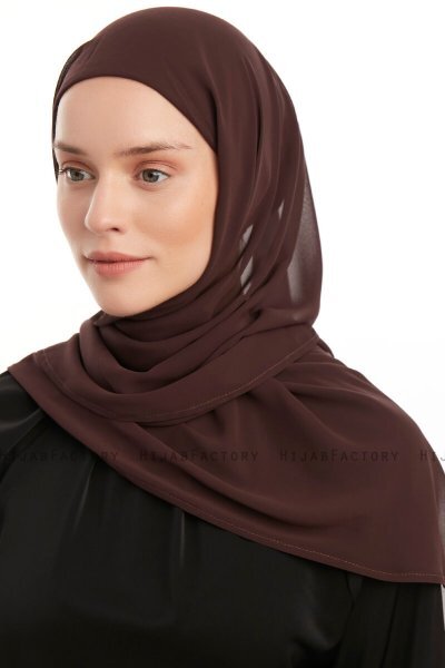 Sahar - Brun One Piece Chiffon Hijab