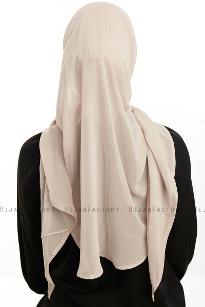 Sahar - Lys Beige One Piece Chiffon Hijab