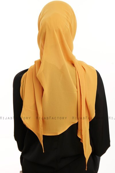 Sahar - Sennepsgul One Piece Chiffon Hijab