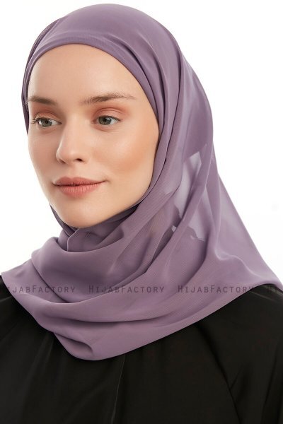 Sahar - Mørk Lilla One Piece Chiffon Hijab