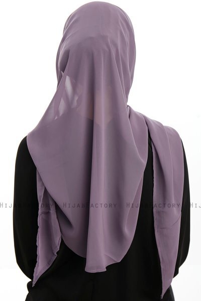 Sahar - Mørk Lilla One Piece Chiffon Hijab