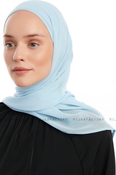 Sahar - Lyseblå One Piece Chiffon Hijab