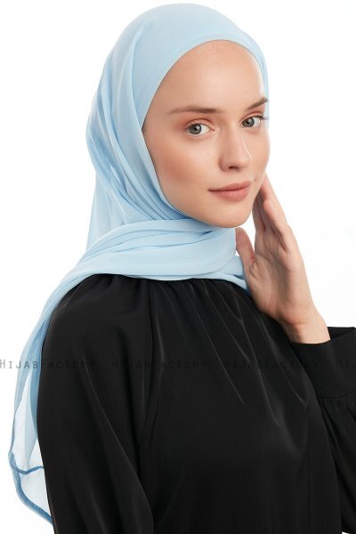 Sahar - Lyseblå One Piece Chiffon Hijab