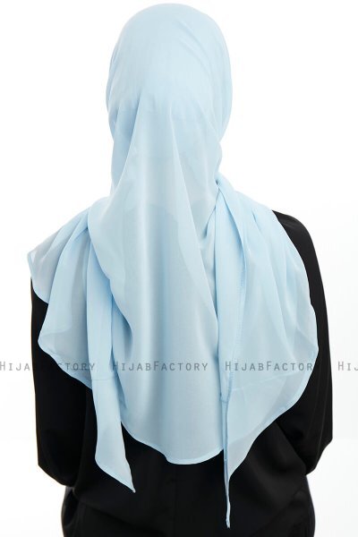 Sahar - Lyseblå One Piece Chiffon Hijab