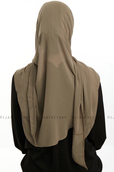 Sahar - Olivengrønn One Piece Chiffon Hijab