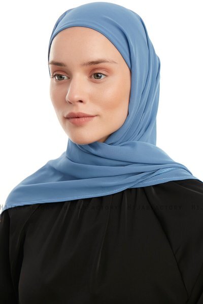 Sahar - Denim One Piece Chiffon Hijab