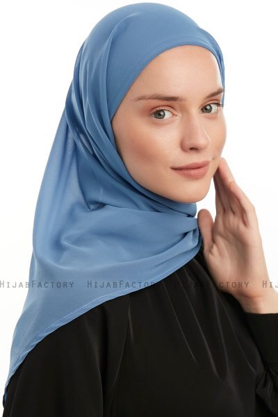 Sahar - Denim One Piece Chiffon Hijab